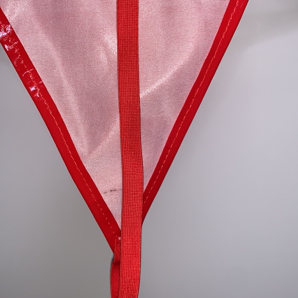 NEW ALIVILA Y Red Faux Leather Fashion Corset Dress - Picture 11 of 12